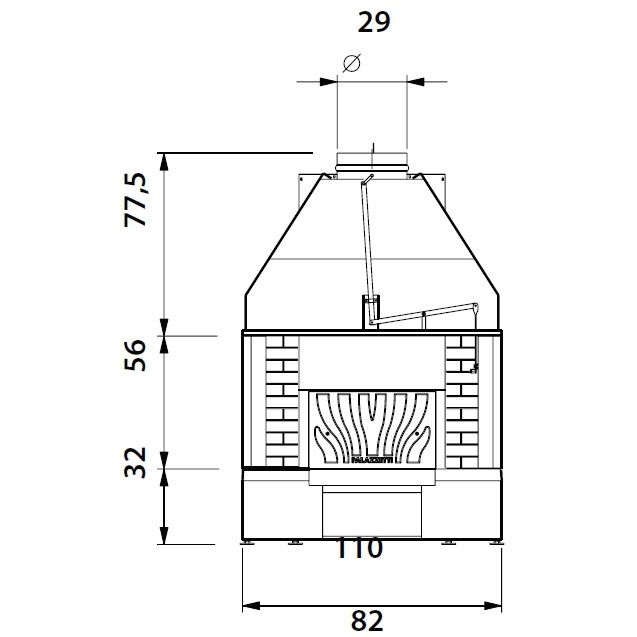 Каминная топка Palazzetti VENTILPALEX VPX 92 
