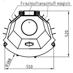 Каминная топка Hark 600/57 RK ECOplus черная рамка 