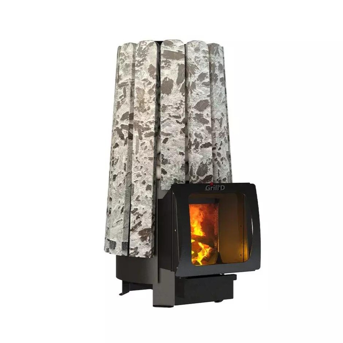 Дровяная печь для бани Grill’D Cometa Vega 240 Short Max Stone (Серпентинит) 