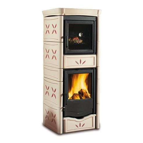 Печь La Nordica Nicoletta Forno evo Silk Vogue Ametista (бежевый с красным) 