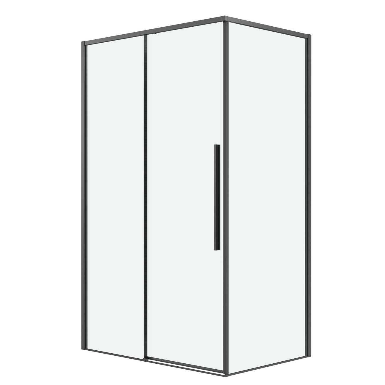 Душевое ограждение Grossman Galaxy 100.K33.01.100.42.00-200.K33.01.80.42.00 (100х80х195) раздвижная,графит сатин,стекло прозрачное,2 места 