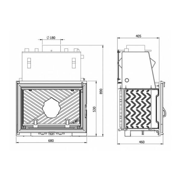 Каминная топка KawMet W1 CO 