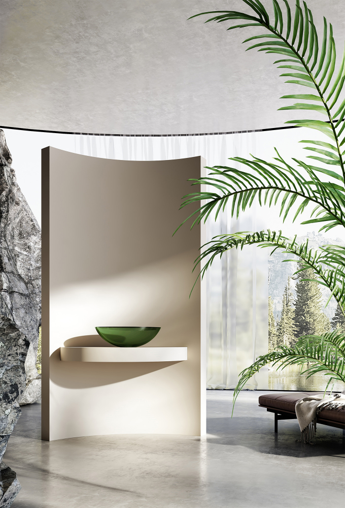 Раковина Abber Kristall AT2802Emerald, 50 см, полиэфирная смола, цвет зеленый 