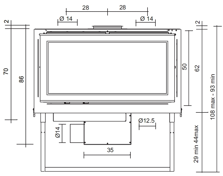 Каминная топка SCREEN 80 N (EdilKamin) 