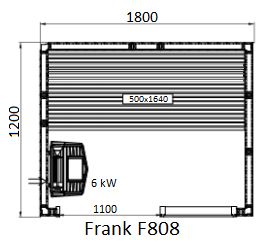 Финская сауна Frank F808 180х120x210 см липа, 808808 