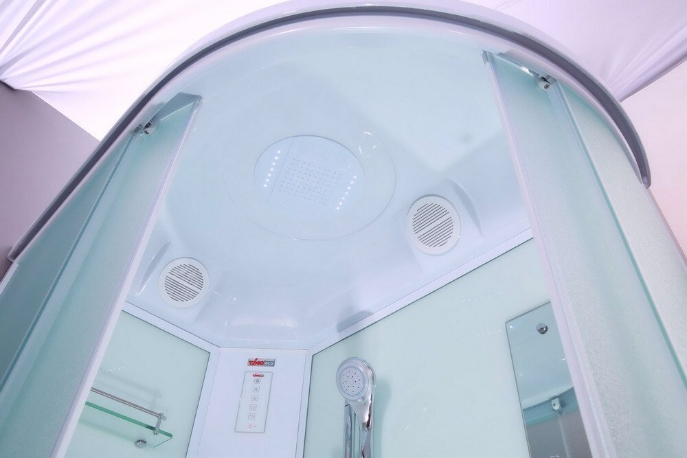 Душевая кабина Timo Eco TE-0702L/TE-0702R, 120 х 80 см, левая/правая, стекло матовое, профиль белый 