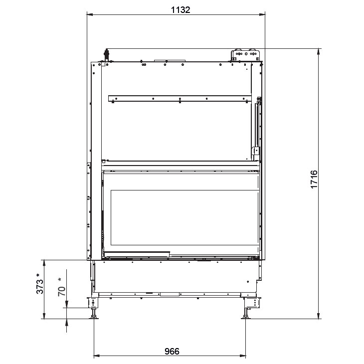 Каминная топка Palazzetti Ecomonoblocco WT 86R N13 
