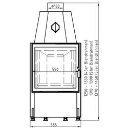 Каминная топка Hark 600/57 RK ECOplus черная рамка 