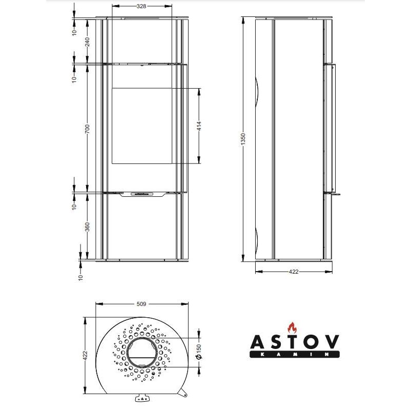 Печь камин Астов D2 L 