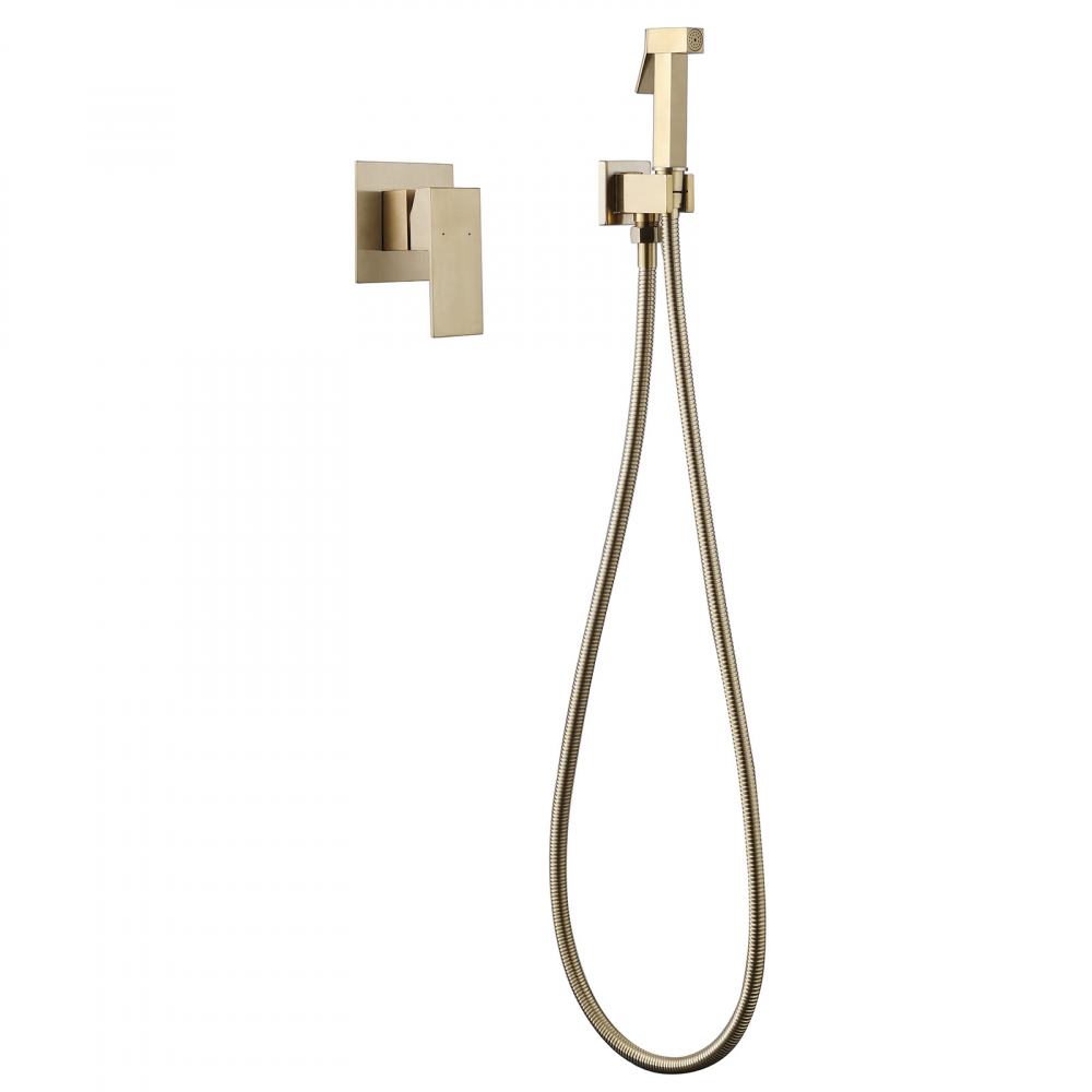 Гигиенический душ Abber Daheim, AF8225G, со смесителем, золото матовое 
