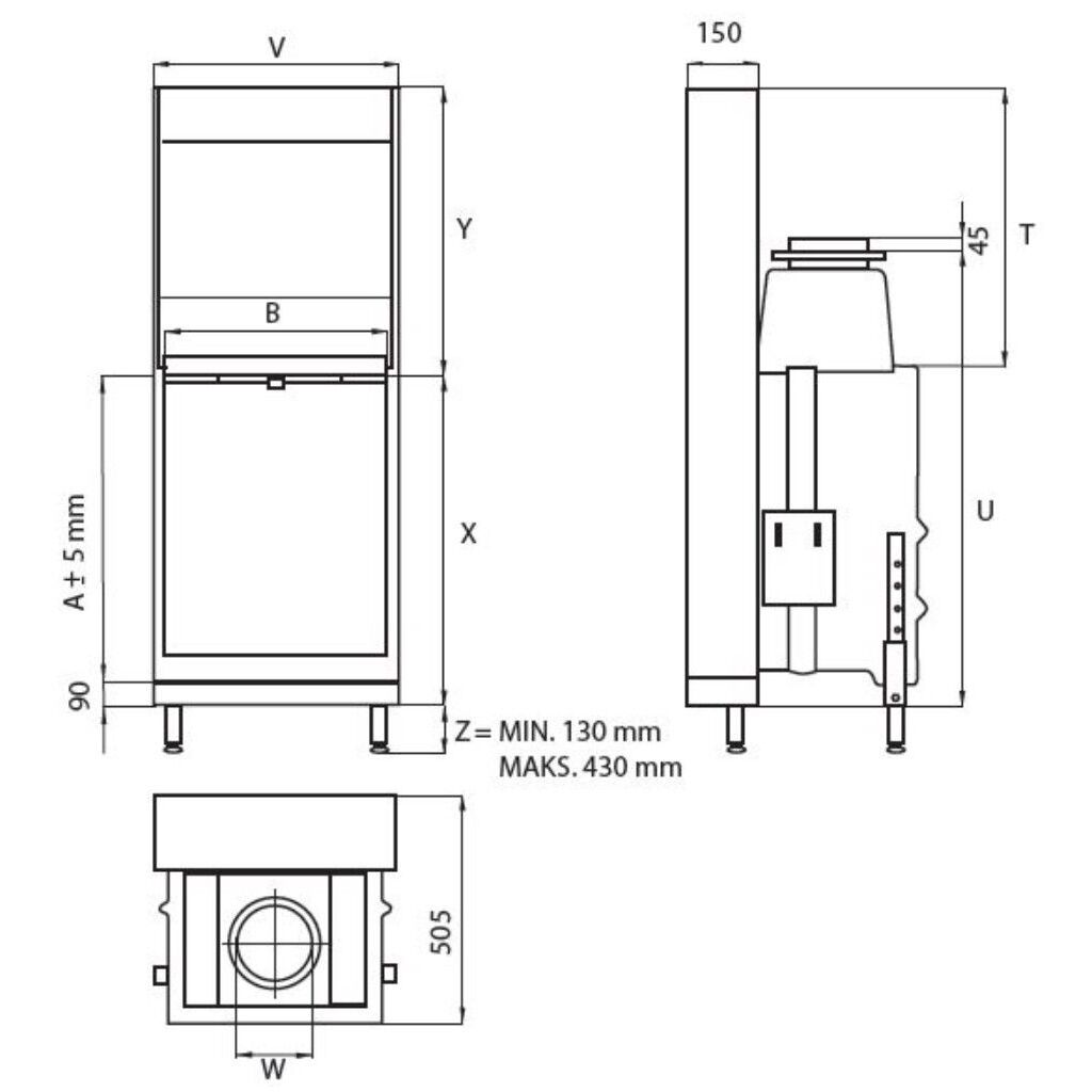 Каминная топка KFD Linea V 1070 4.0 