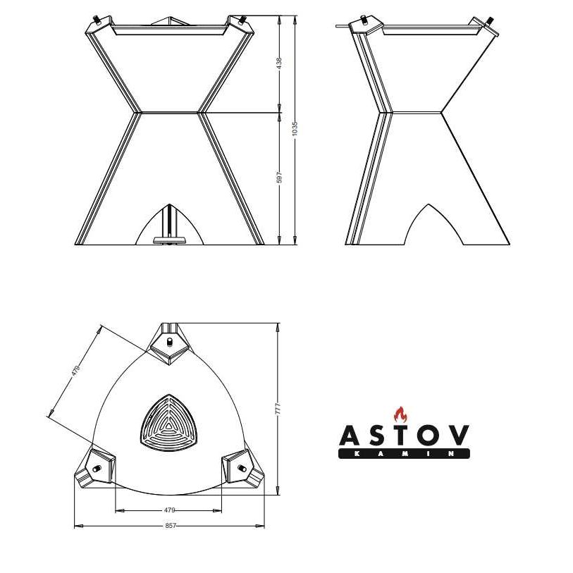 Очаг гриль Астов Корона 3У 