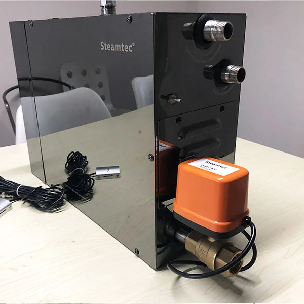 Парогенератор для хамама Steamtec Tolo 150 Key (15 кВт), Влагостойкий пульт, черный/белый 