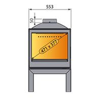 Печь LCI 5 GFLR Stove, два боковых стекла (Liseo Castiron) 