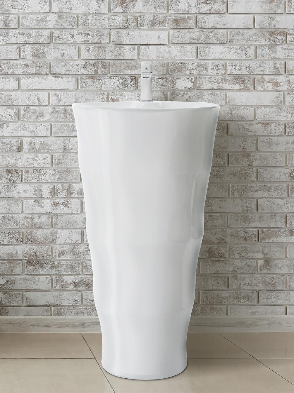 WW LEERBACH 4242 GL-WT Раковина напольная. 420х420х830 мм 