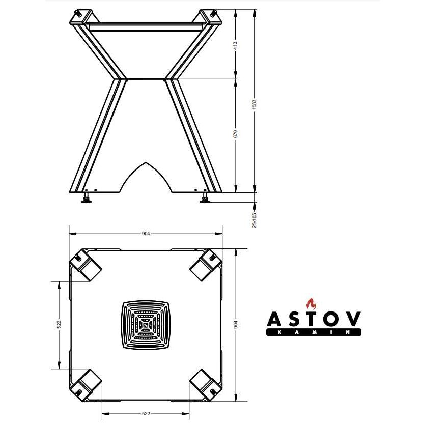Очаг гриль Астов Корона 4У 