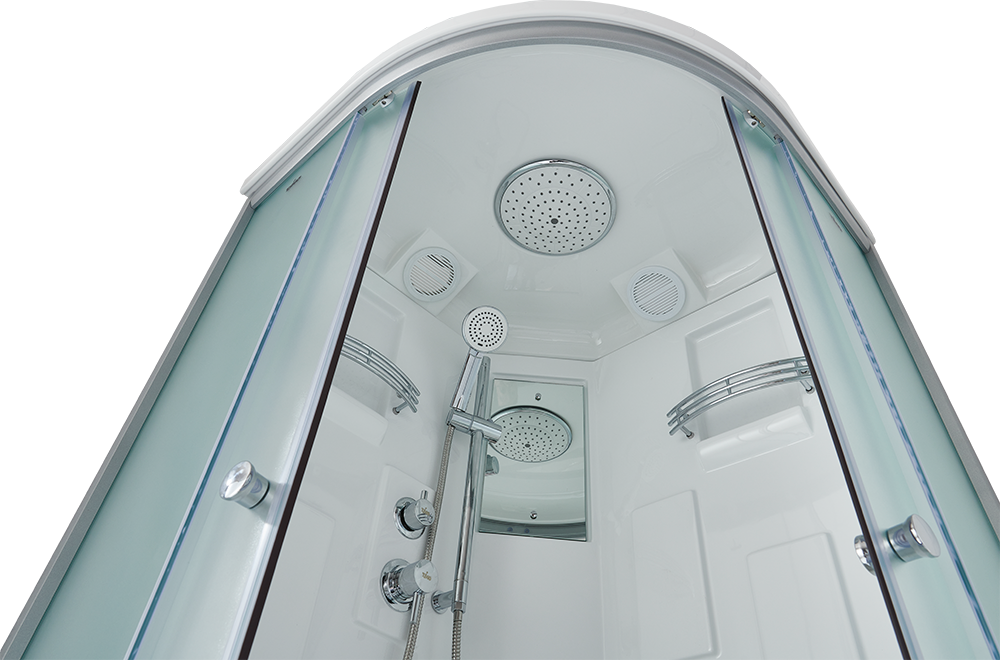 Душевой бокс Timo Standart T-5590, 90 x 90 см, c крышей, высокий поддон, стекла прозрачные, профиль хром 