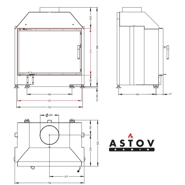 Каминная топка Астов ПС 700 