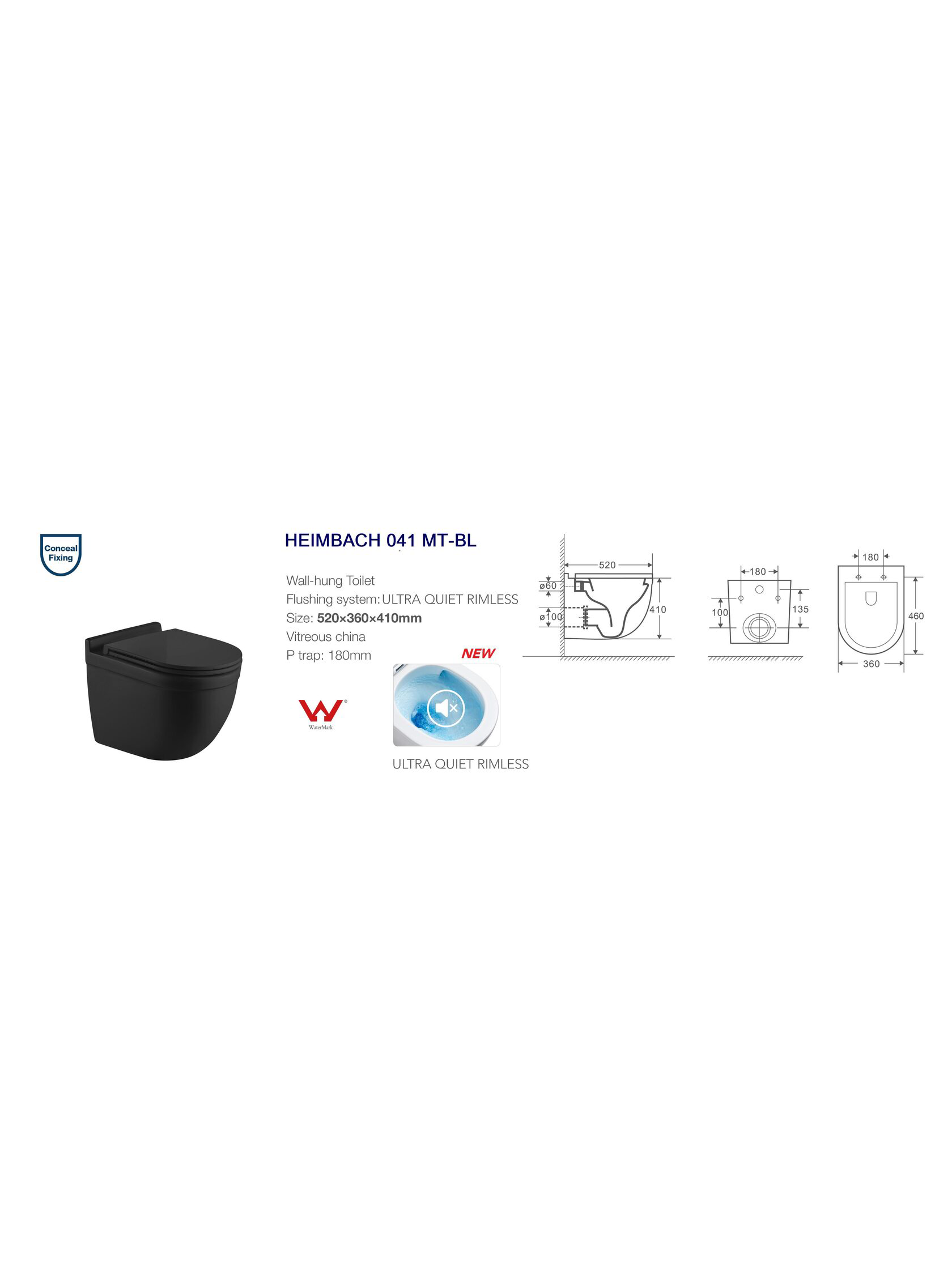 Подвесные WeltWasser WW HEIMBACH 041 MT-BL 