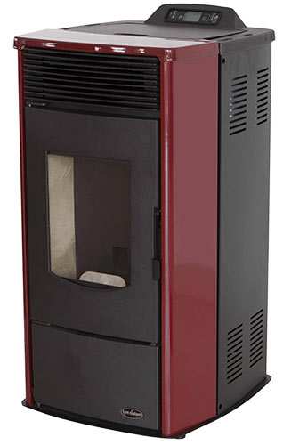 Пеллетная печь-камин Tim Sistem Rittium 7 ceramic ( 6KW) красная 