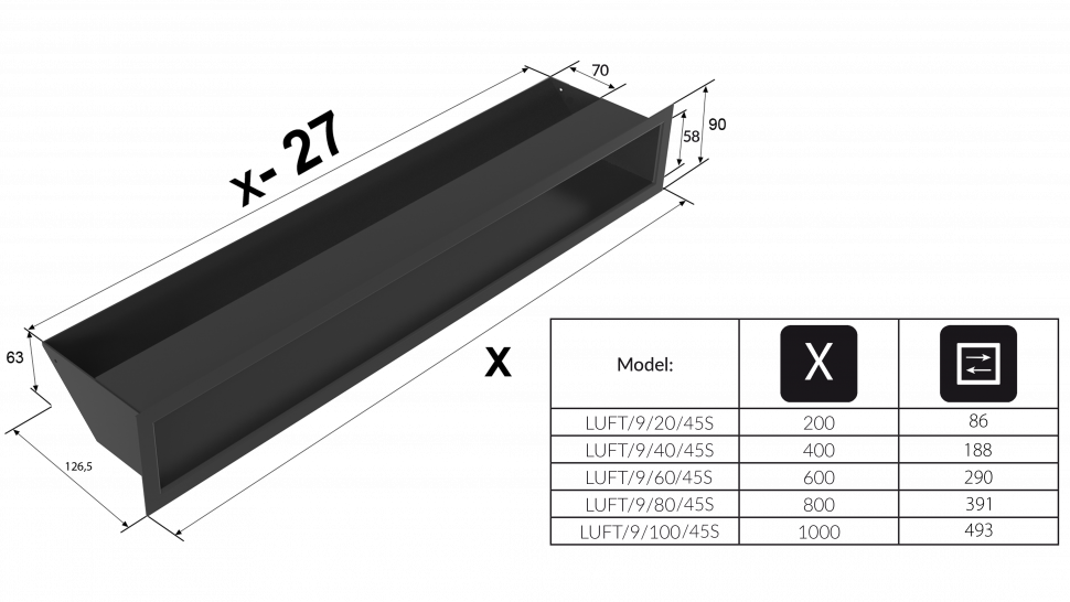 Люфт стальная 9x80 