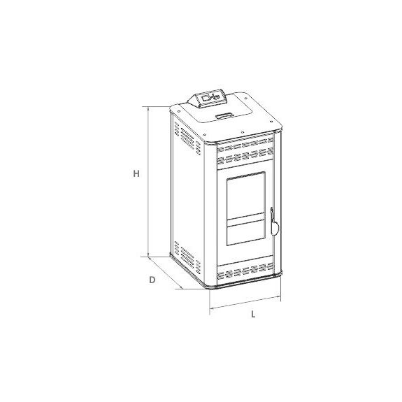 Печь камин пеллетный Tim Sistem Rittium 20 крем 