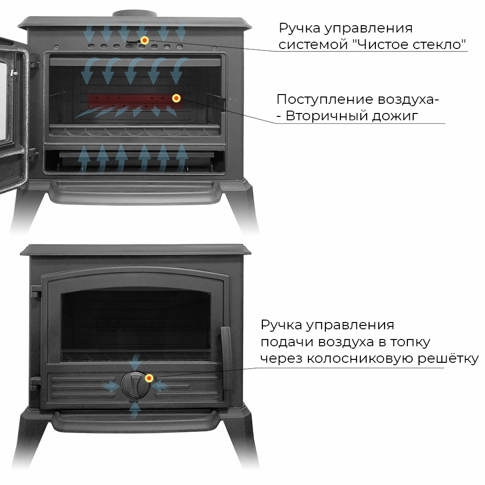 Печь-камин EVEREST F8 