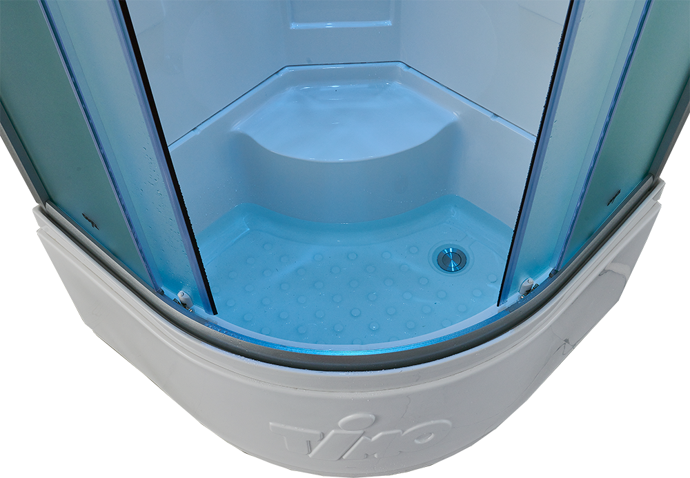 Душевой бокс Timo Standart T-5590, 90 x 90 см, c крышей, высокий поддон, стекла прозрачные, профиль хром 