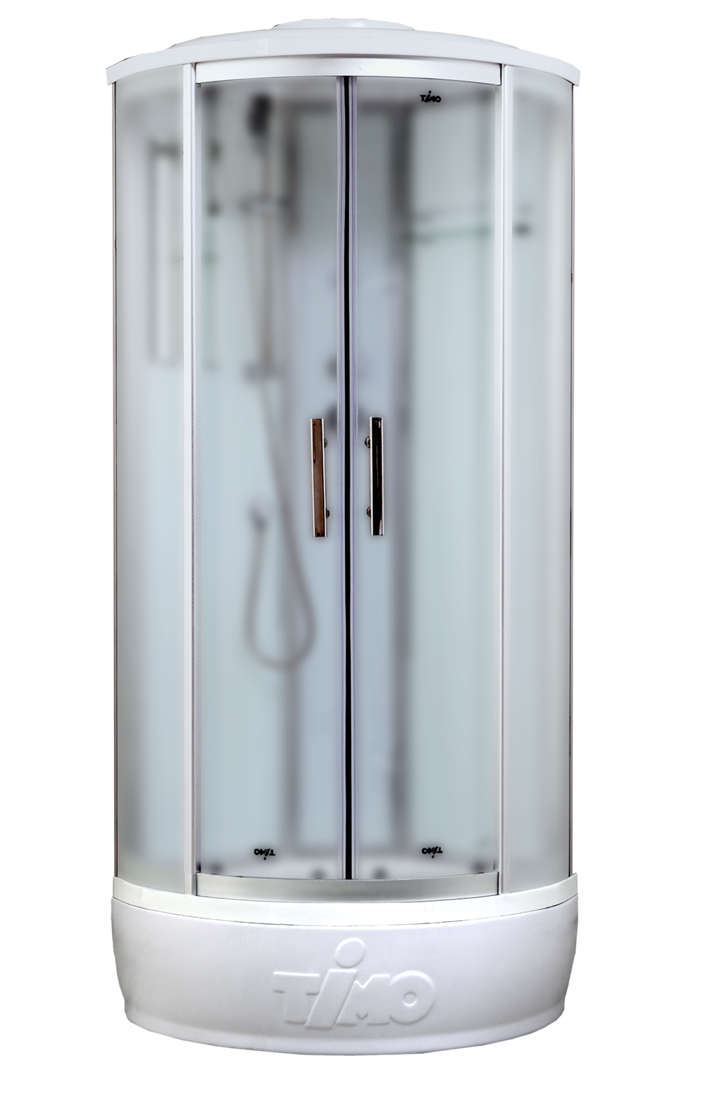 Душевая кабина Timo Standart T-6680SF, 80 x 80 см, c крышей, средний поддон, стекла матовые, профиль хром 
