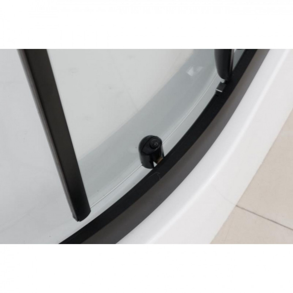 Душевая кабина Frank F409/1 Black 90 х 90 см, средний поддон, стекла прозрачные, профиль черный, 139009 