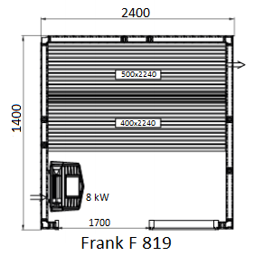 Финская сауна Frank F819 240х140x210 см липа, 819918 
