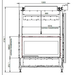 Каминная топка Palazzetti Ecomonoblocco WT 16:9F V12EPLUS 