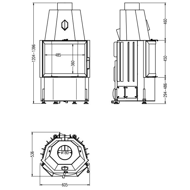 Каминная топка Hark 600/45 K ECOplus T3 