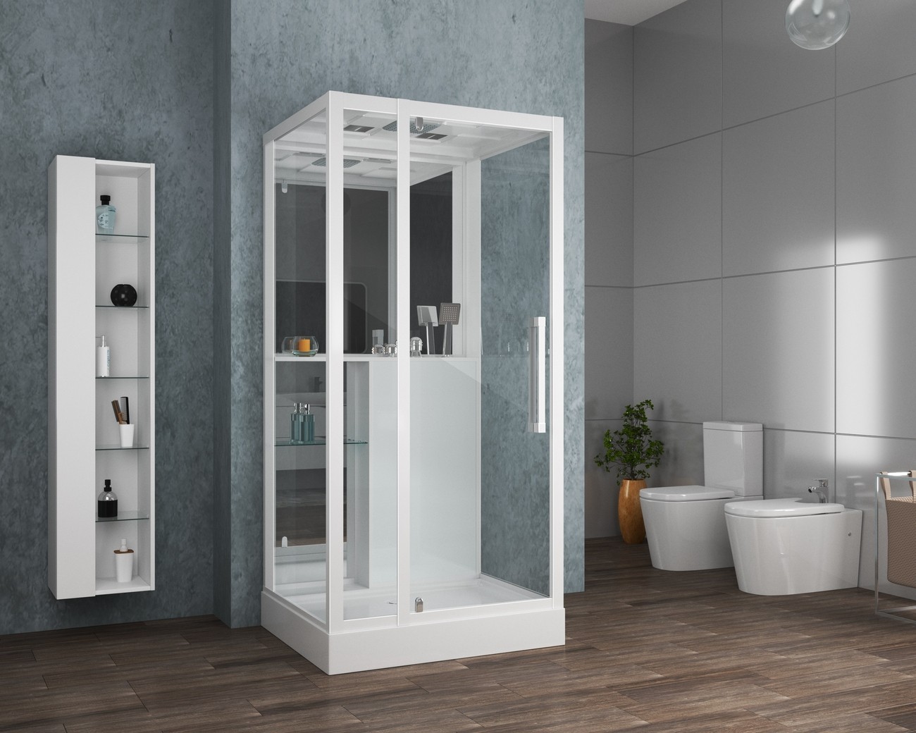 Душевая кабина Grossman 100 x 90 см, прямоугольная, белый, GR166 