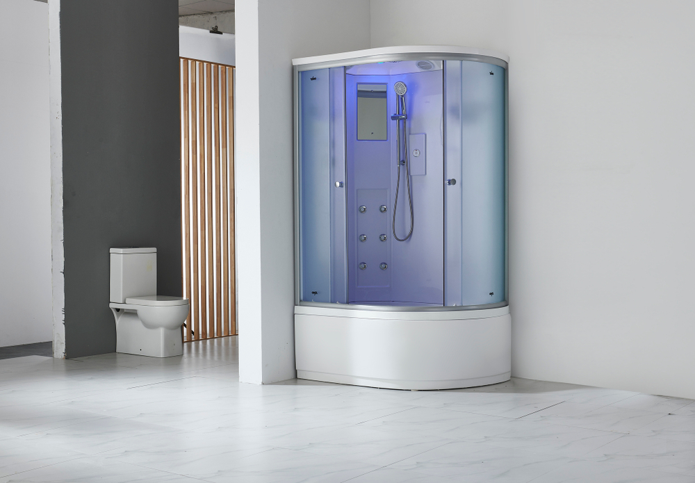 Душевой бокс Timo Standart T-5590, 90 x 90 см, c крышей, высокий поддон, стекла прозрачные, профиль хром 
