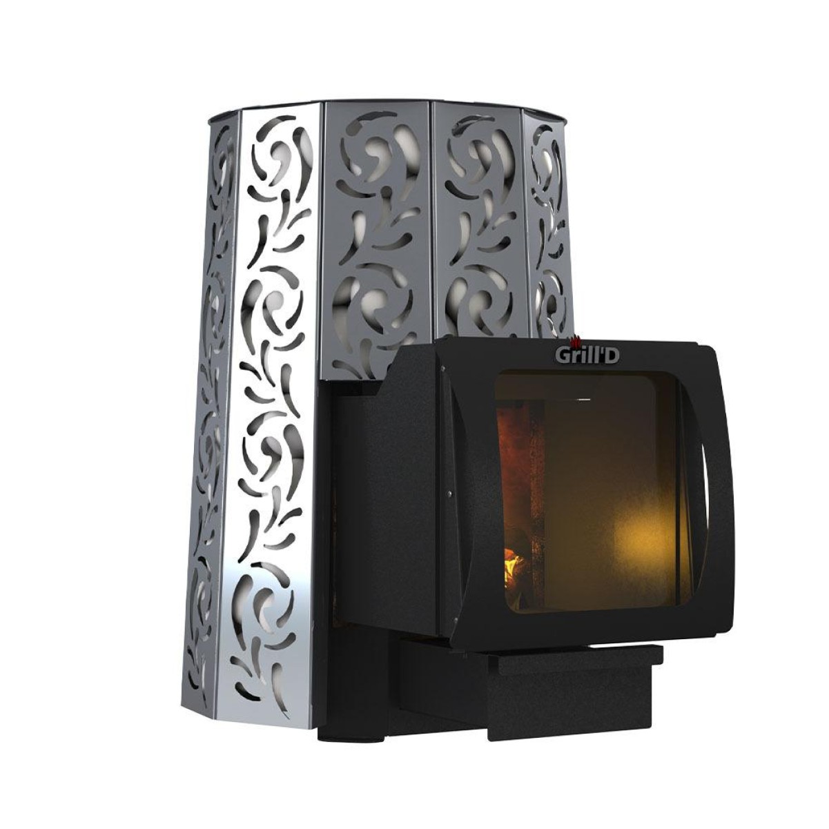 Дровяная печь для бани Grill’D Violet Steel Long Window Max 