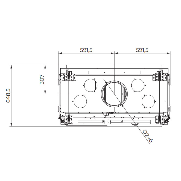 Каминная топка ECOMONOBLOCCO WT 16:9B N13 (Palazzetti) 