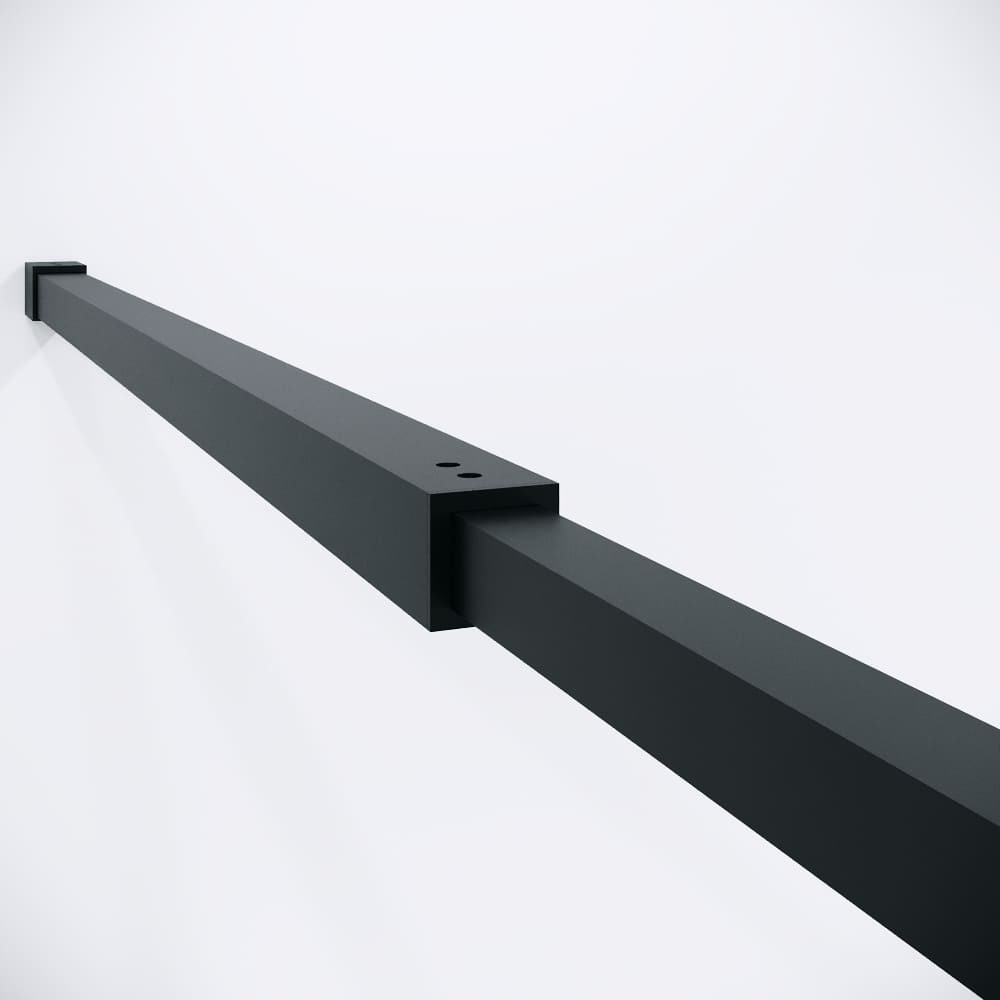 Душевая перегородка Niagara Nova NG-481-12FBLACK (120х200) черный матовый,стекло рифленое/тонированное,1 место 