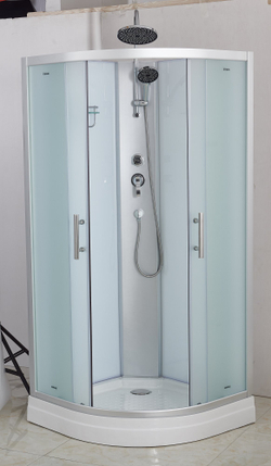Душевая кабина Imwei XS-09FC, 90 x 90 см, средний поддон, стекла матовые, профиль серебристый 