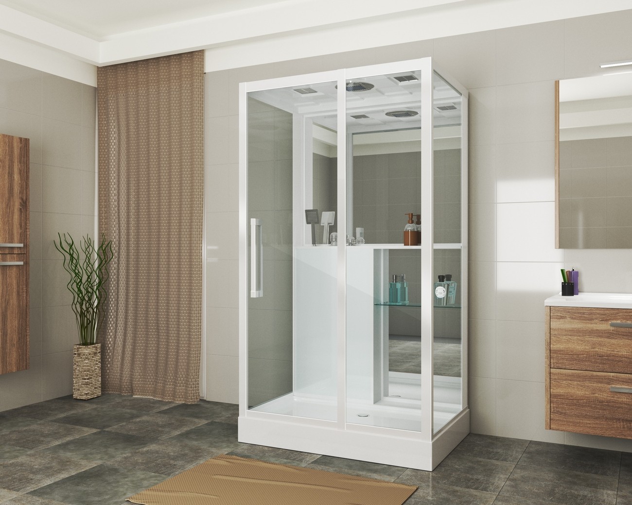 Душевая кабина Grossman 120 x 82 см, прямоугольная, белый, GR167 