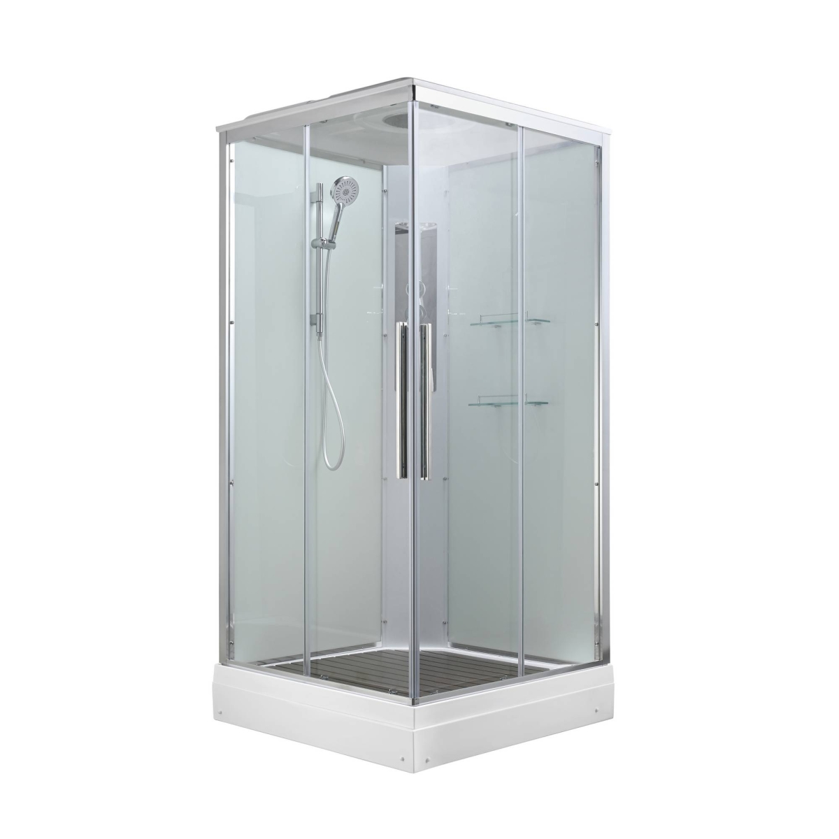 Душевая кабина Avacan K2090 78274, 90 х 90 см, с крышей, поддон низкий, стекло прозрачное, профиль хром 