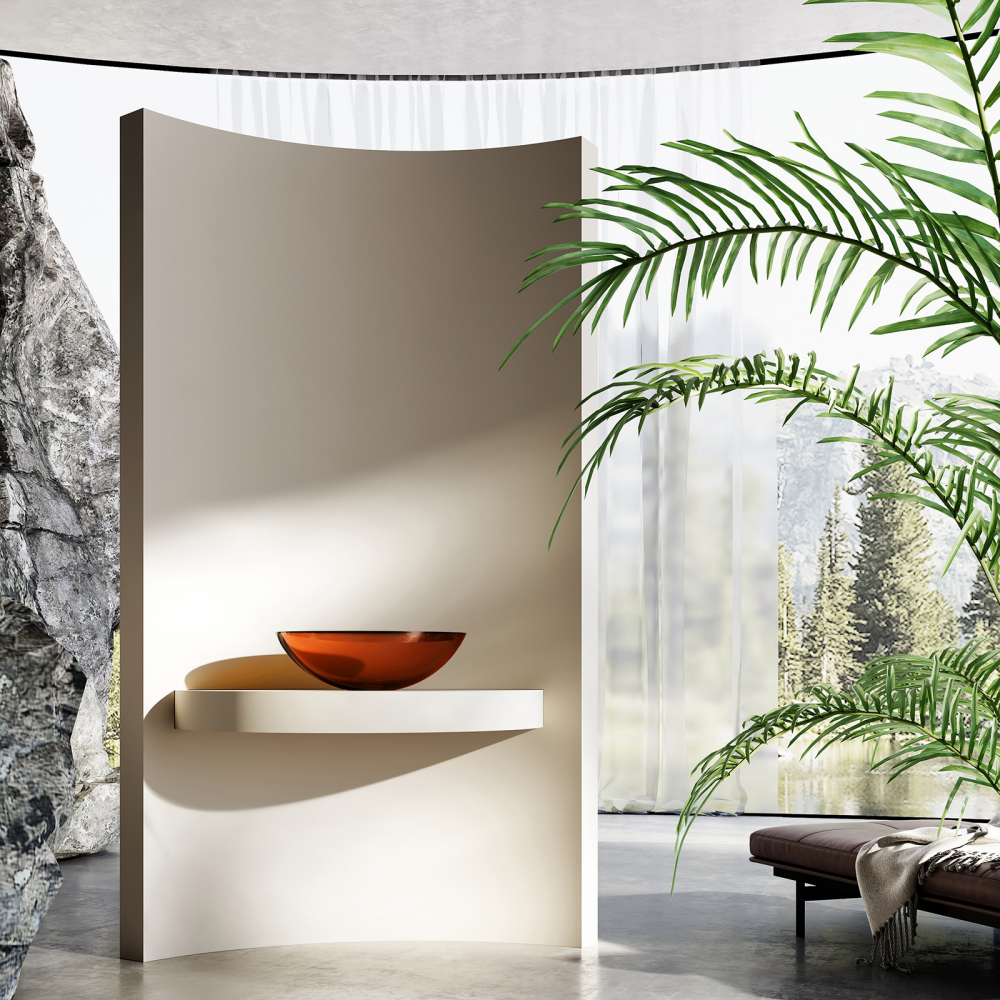 Раковина Abber Kristall AT2802Opal, 50 х 35 см, накладная, прозрачная, коричневая 