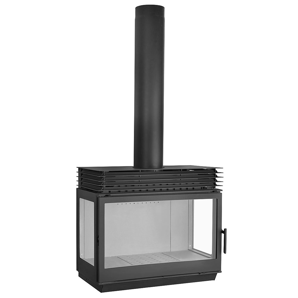 Камин LCI 9 GLR Wall, два боковых стекла (Liseo Castiron) 