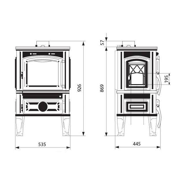 Печь камин Ferguss MAGMA, side door 