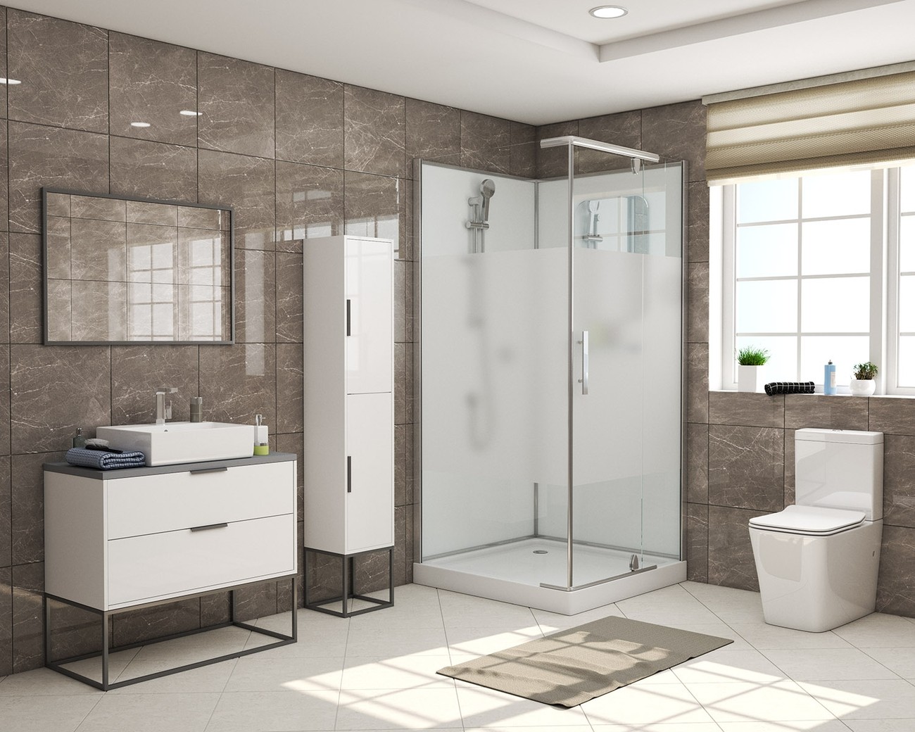 Душевая кабина Grossman Classic GR170QR (100х100х205) дверь распашная,4 места 