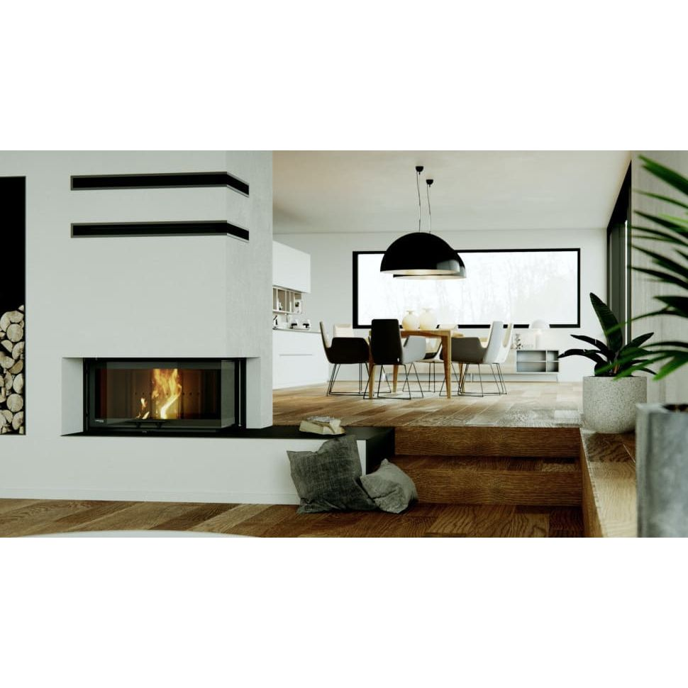 Каминная топка DEFRO HOME RIVA ME BP G SHORT 19 кВт 923/478/500мм с водяным контуром гильотина 