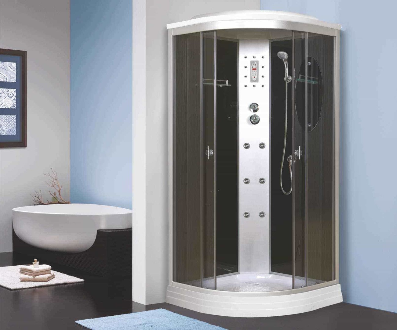 Душевая кабина Niagara Ultra NG-5012-01 (120х120х220) низкий поддон(16см),стекло тонированное,4 места 