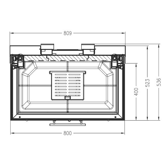 Каминная топка SPARTHERM Arte 3RL-80h чёрный шамот 