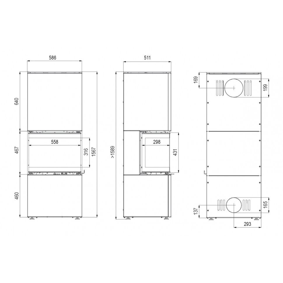 Печь камин DEFRO HOME INTRA XSM C VER COMPACT 1, 8 кВт коричневая сталь 