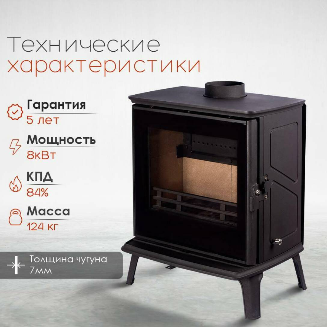 Печь камин Loki Canada Black 